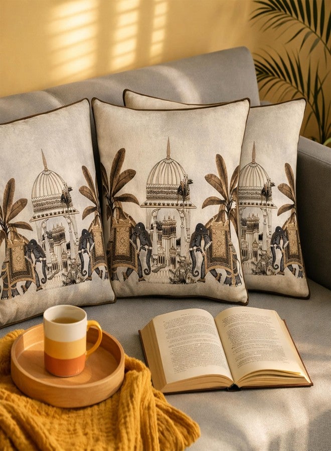 ELORA Soft Cushion Covers[16 * 16 in] (3, Heritage Ivory) - Image 3