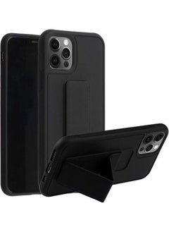 Protective Case Cover with Finger Grip Stand for Apple iPhone 13 Pro Max Black