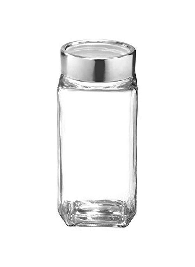 Treo by Milton Cube Storage Containers, 1 Piece, Glass Jar with Air Tight Steel Lid, 1200 ml, Transparent Jars for Snacks, Pulses, Masala, Pickles, Cereals, Cookies, Dry Food - Image 2