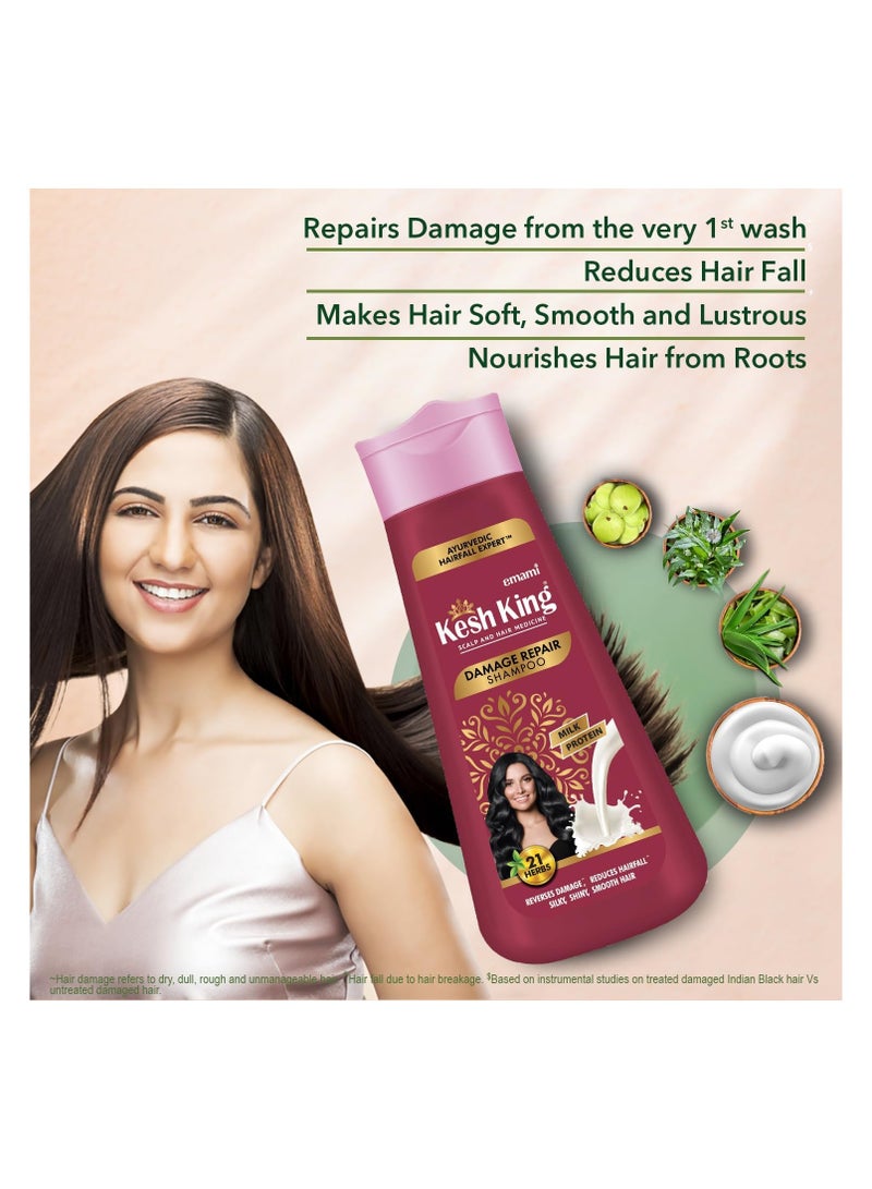 Kesh King Ayurvedic Hairfall Expert Damage Repair Shampoo with Milk Protein, 340 ml - Image 3