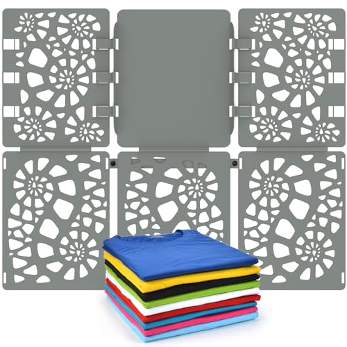 BOXLEGEND BoxLegend Shirt Folding Board V2  Durable Plastic Clothes Folder Tshirt Organizer  Easy and Fast Folding for Adults and Kids  Grey 