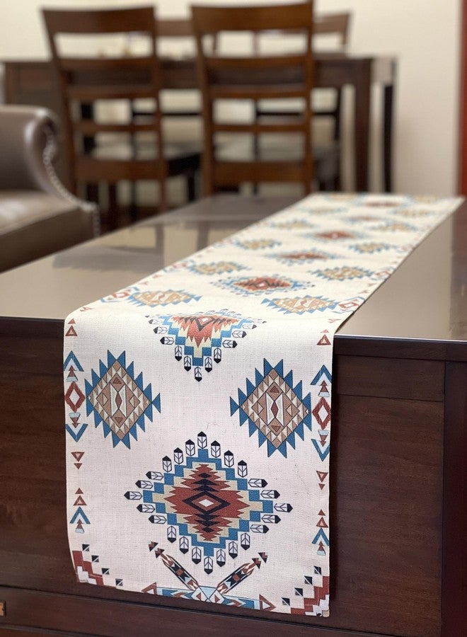 EZ.enjoy Cotton Linen Table Runner Aztec Southwest Geometric 70 X 13 Inch Table Setting Decor for Garden Farmhouse Party Holiday Dinner Home Decoration Everyday - Image 5