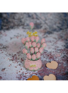 Taşdevri Life Tasdevri Life Valentine's Day Special Stone Pot Flower Pink Rose  - Image 3