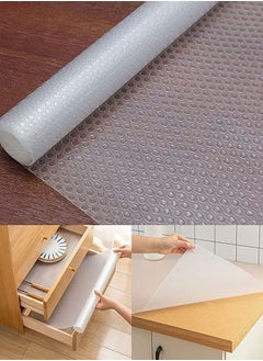 HomarKet Shelf Liner 3 Rolls 150x45cm  Non-Slip Non-Adhesive Drawer Liner EVA Clear Cupboard Cabinet Pad Mat for Kitchen Pantry Laundry Room Office Bedroom  - Image 2