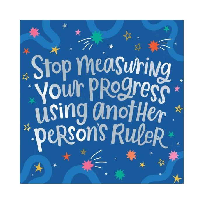 DottyBlack Stop Measuring Your Progress Greeting Card | Inspirational Blank Card with Envelope | Motivational Encouragement Card for Confidence, Self Growth, Support, Friendship & Personal Messages - Image 1