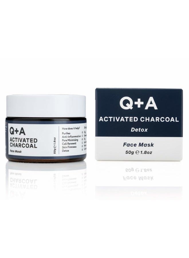 Q+A Activated Charcoal Face Mask | 50g | Detoxifying Charcoal Mask with Activated Charcoal, Bentonite, and Kaolin - Image 2