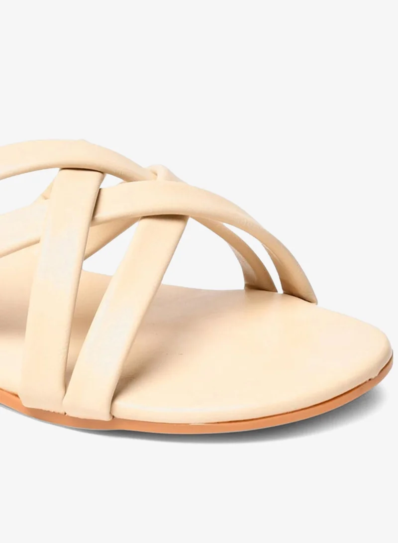 جنيست صنادل مسطحة مفتوحة من الأمام بحزام متقاطع من