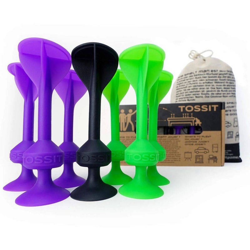 TOSSIT The Ultimate Dart Game Starter Pack (7 Pieces, Green/Purple) - Image 2
