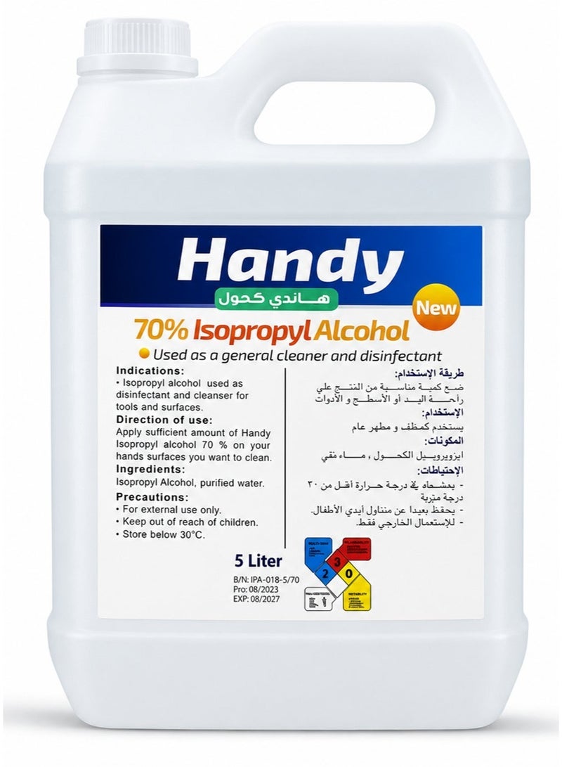 Handy 70% Isopropyl Alcohol 5 liter