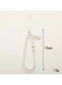 Generic Small perfume pearl mobile phone chain - Small flower pendant mobile phone lanyard - Beaded charm - Mobile phone camera wallet MP3 MP4 iPod PSP PSP key chain female wristband  - Image 2