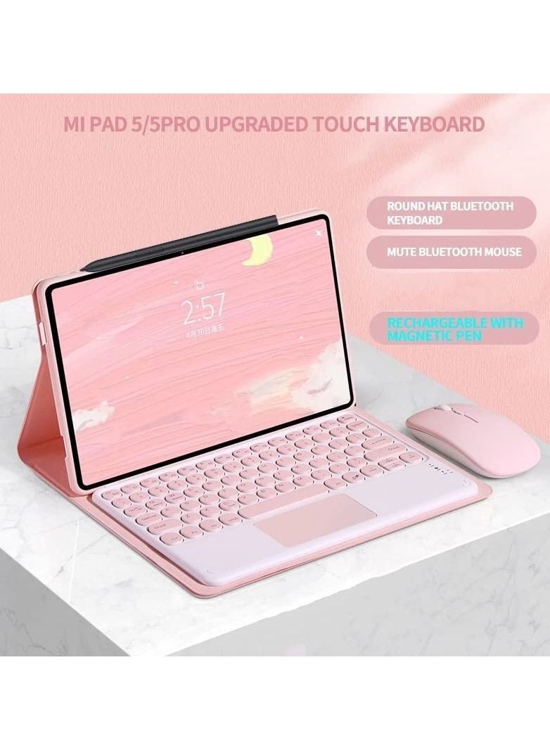 Tablet Keyboard Case for Mi pad 5/Pad 5 Pro, Wireless Bluetooth Mouse Cover Pad 5Pro 2021 Luopan Tab Covers - Image 3