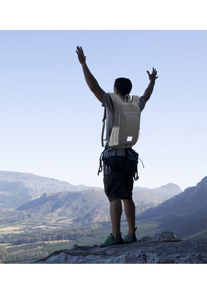 Excefore Foldable Backpack, 15L Lightweight Packable Hiking Backpack, Outdoor Camping Sports Knapsack for Men Women Kids Backpack for Gym, Dark Gray - Image 5