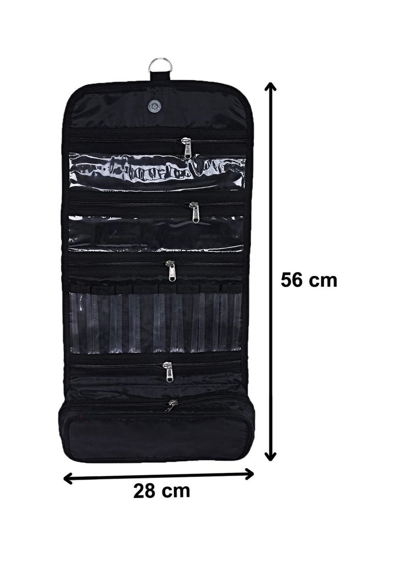 erorex - Hanging Jewellery Organizer with Multi Pockets Black - Image 1