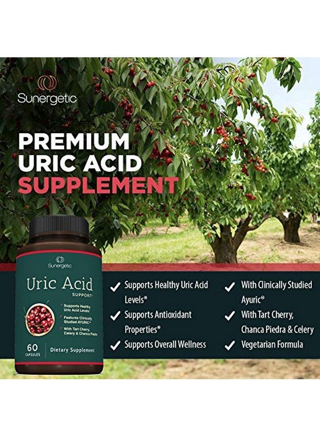 Sunergetic Premium Uric Acid Support Supplement - Uric Acid Cleanse & Kidney Support - Includes Tart Cherry, Chanca Piedra, Celery Extract & Turmeric - 60 Capsules - Image 4