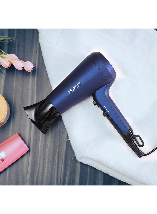 KRYPTON Portable 2 In 1 Hair Dryer & Straightener Blue - Image 4