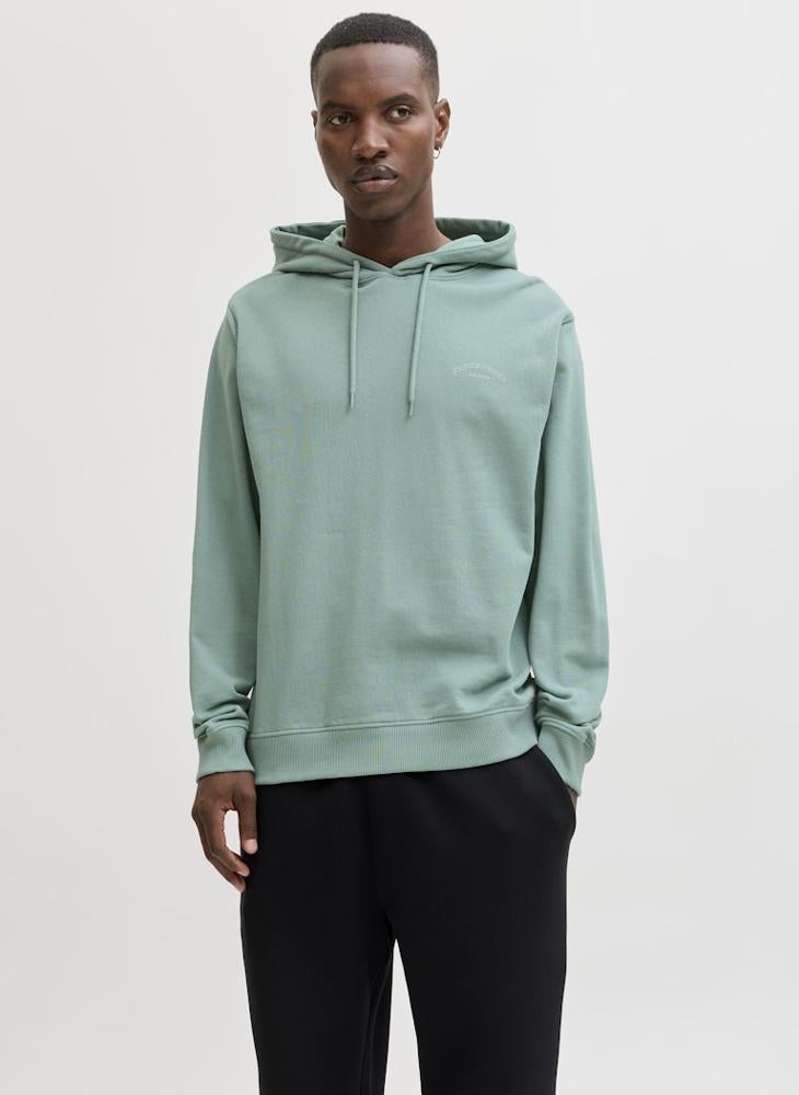 JACK & JONES Logo relaxed fit hooded sweatshirt - Image 1