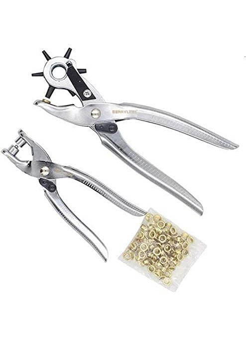 Rangwell Rangwell MultiFunction Leather Hole Punch Tool Eyelet Pliers Button Setter Tool KitSteel Pack Off 2  - Image 5