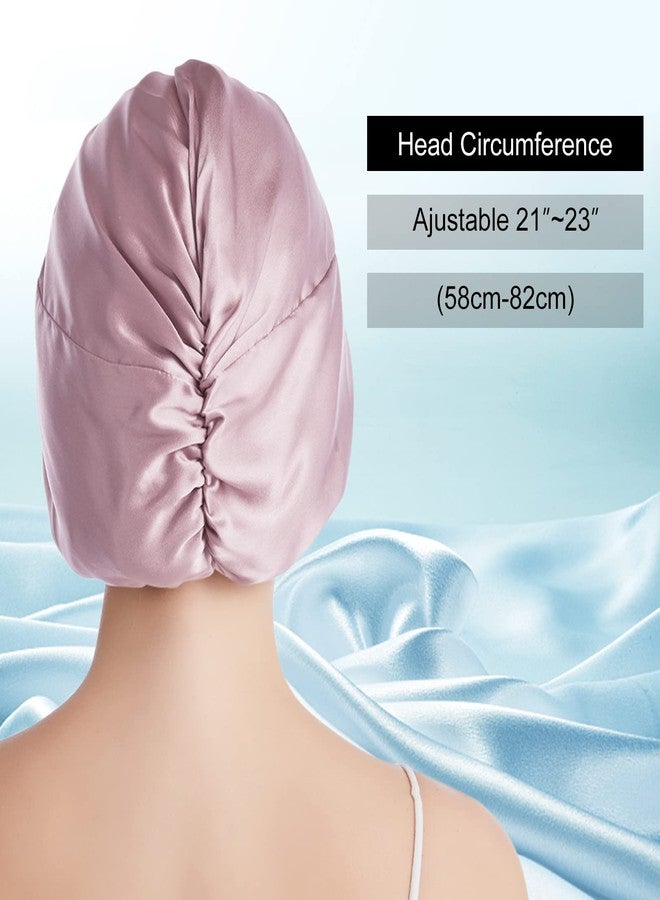 SOBONNY Silk Bonnet for Sleeping 100% Mulberry Silk Sleep Cap for Women Hair Care Night Cap Fixed by The Elastic(1Pc, Bean Pink) - Image 5