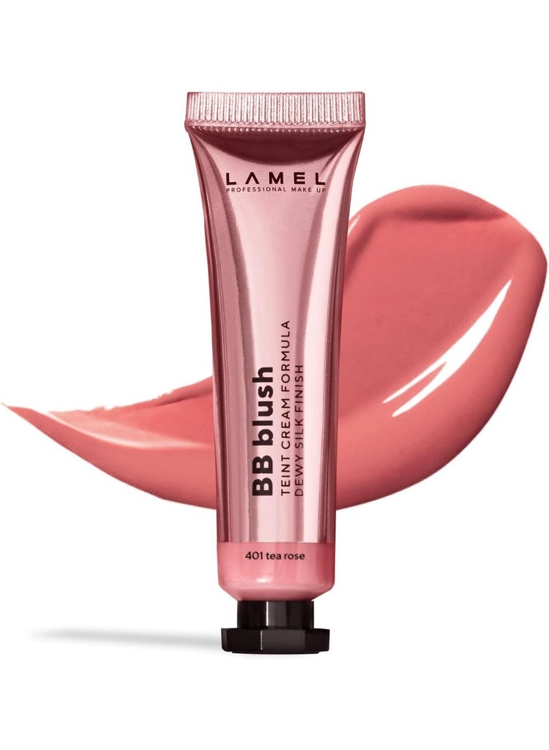 Lamel BB Blush - Light Cream - For All Skin Tone and Type - Cruelty Free - Tea Rose N. 401 - Image 1