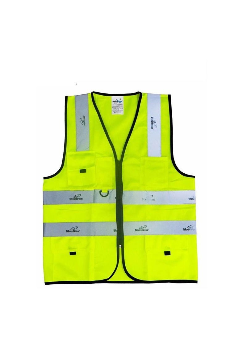 Vaultex Reflective Vest Safety Jacket High Visibility Light Weight Breathable Washable  2XL 