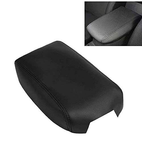DSkoiph Leather Center Console Lid Armrest Cover Fits for 20122017 Toyota Camry Leather Part Only Black
