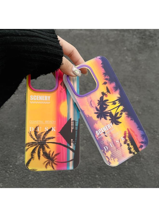 S-TOP Case For iPhone 13 Pro Max Coconut Dual-side Laminating Laser Frosted Phone Case - Image 5