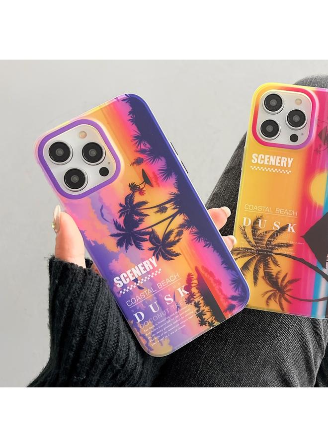 S-TOP Case For iPhone 13 Pro Max Coconut Dual-side Laminating Laser Frosted Phone Case - Image 3