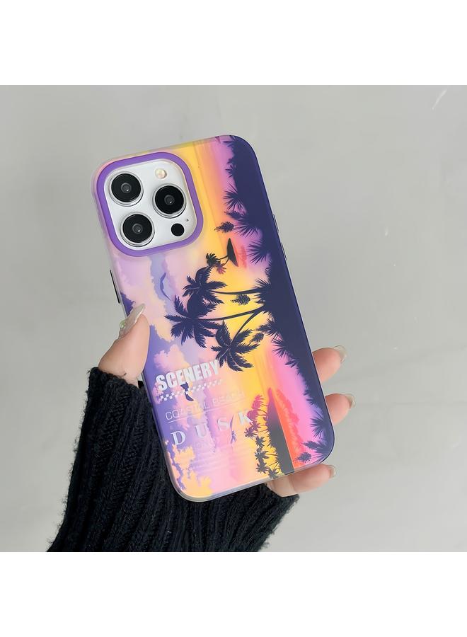 S-TOP Case For iPhone 13 Pro Max Coconut Dual-side Laminating Laser Frosted Phone Case - Image 2