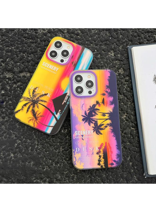 S-TOP Case For iPhone 13 Pro Max Coconut Dual-side Laminating Laser Frosted Phone Case - Image 4