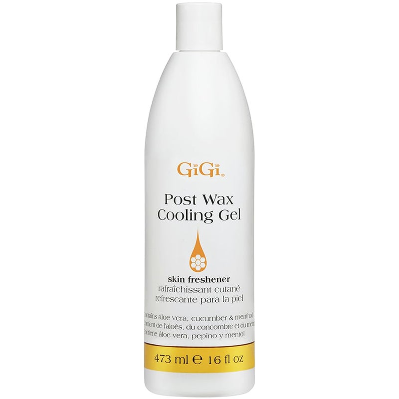 GiGi علاج ما بعد الشمع من جي جي، جل تبريد ما بعد الشمع، مرطب للبشرة، العناية بالبشرة بعد الشمع، 16 أونصة سائلة. - Image 1