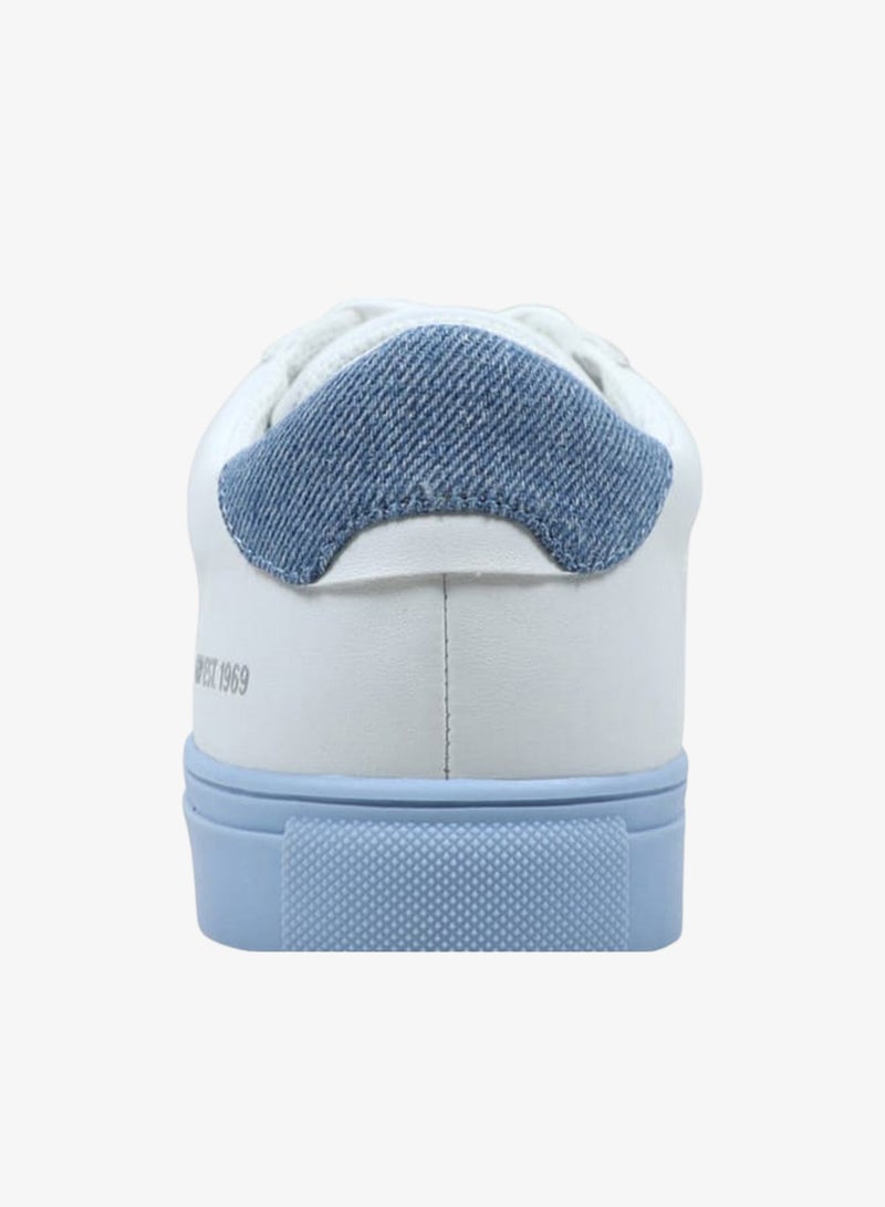 GAP Women's Panelled Sneakers with Lace-Up Closure - MEMPHIS - Image 3