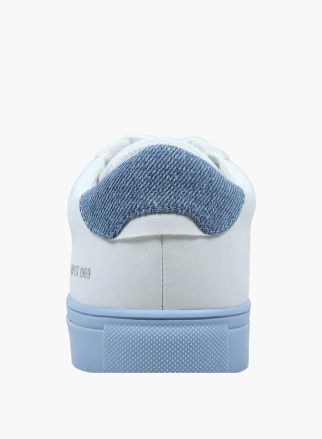 GAP Women's Panelled Sneakers with Lace-Up Closure - MEMPHIS