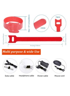 PYLCO SMART 24 Pack Reusable Cable Ties Multipurpose Fastening Cord Straps Tie Adjustable Wire Management Cables Tidy Hook and Loop Tie Wire Organizer Straps Ties  - Image 2