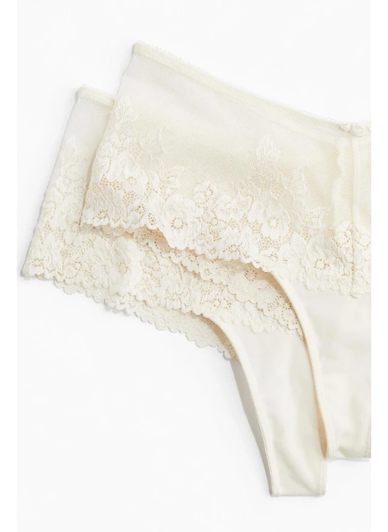 اتش اند ام 2-pack lace hipster thong briefs