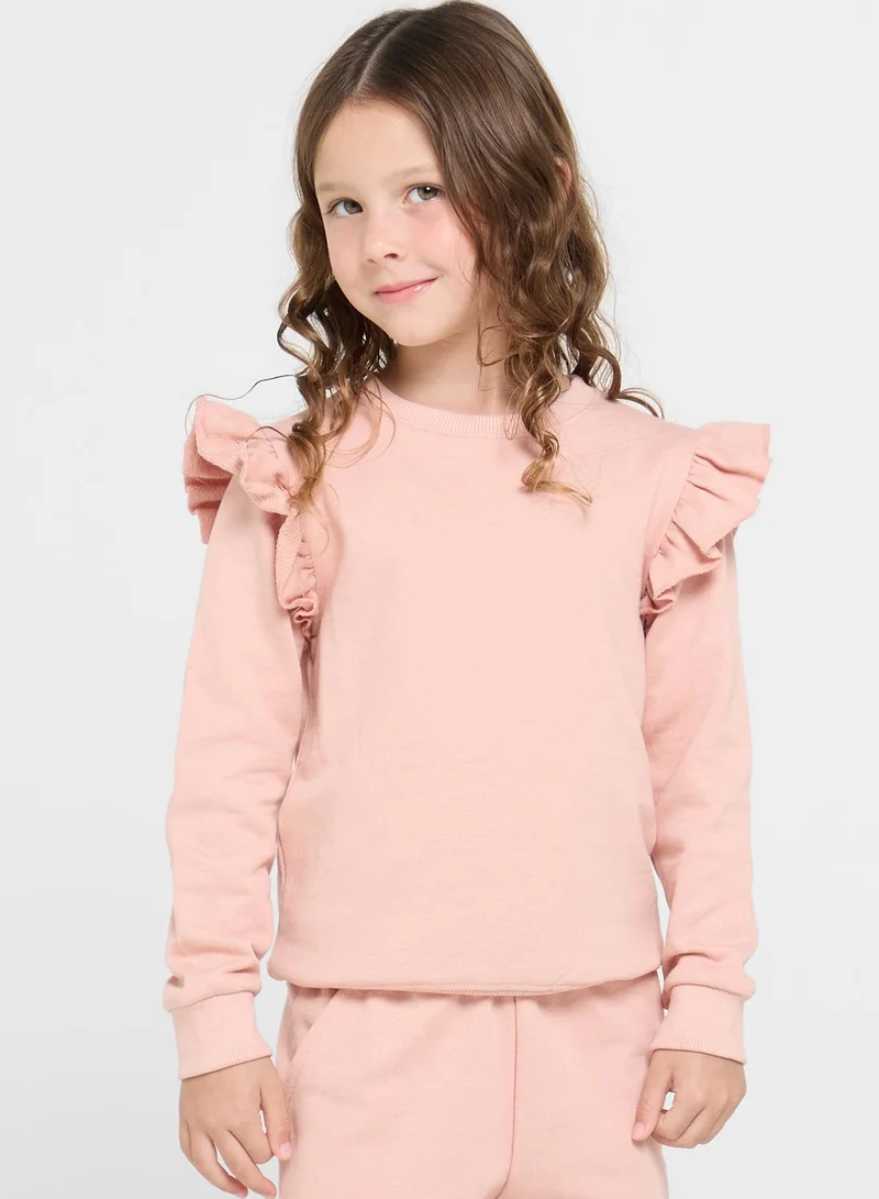 Pinata Sweatshirt With Frills & Joggers Set