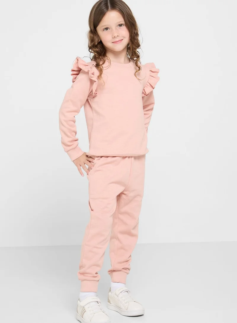 Pinata Sweatshirt With Frills & Joggers Set