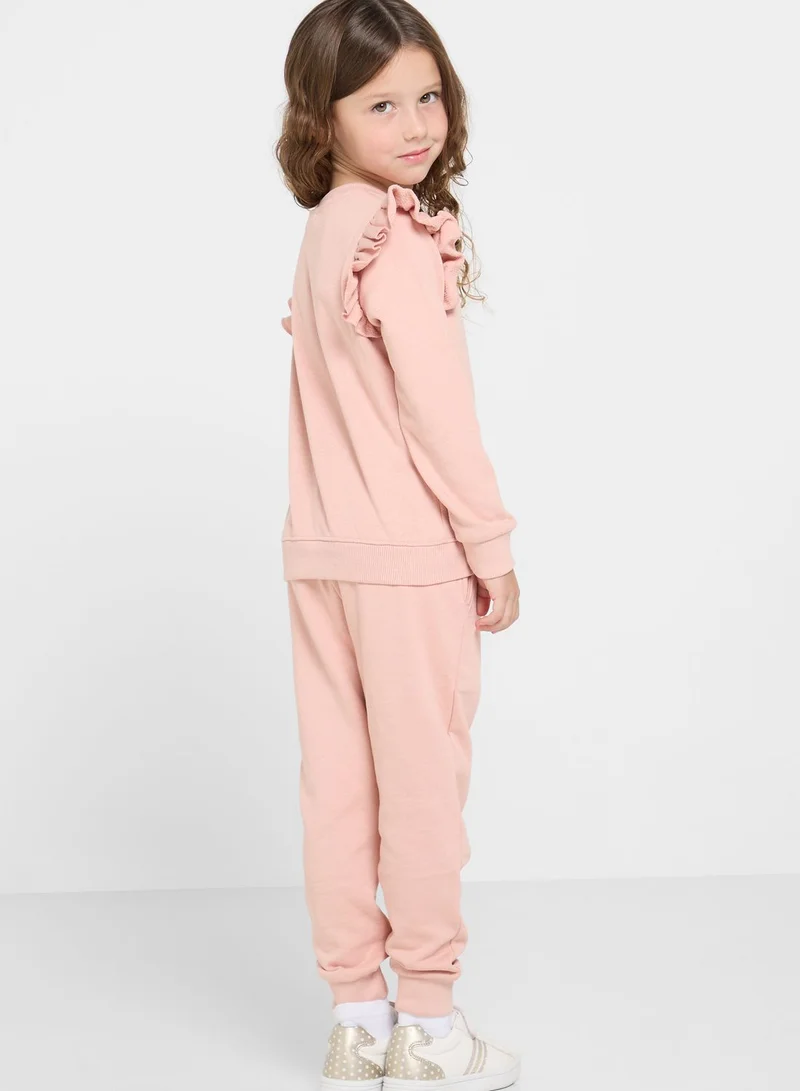 Pinata Sweatshirt With Frills & Joggers Set