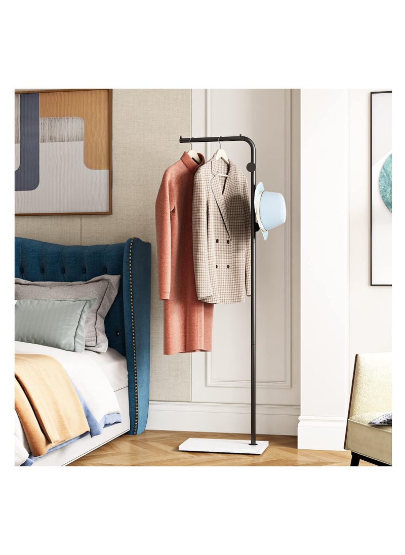 Y&D Coat Rack Freestanding with Natural Marble, 67”Coat Hanger Stand with 3 Hooks Heavy Base Modern Coat Stand for Jackets, Suits, Dress Shirts, Dresses  - Image 1