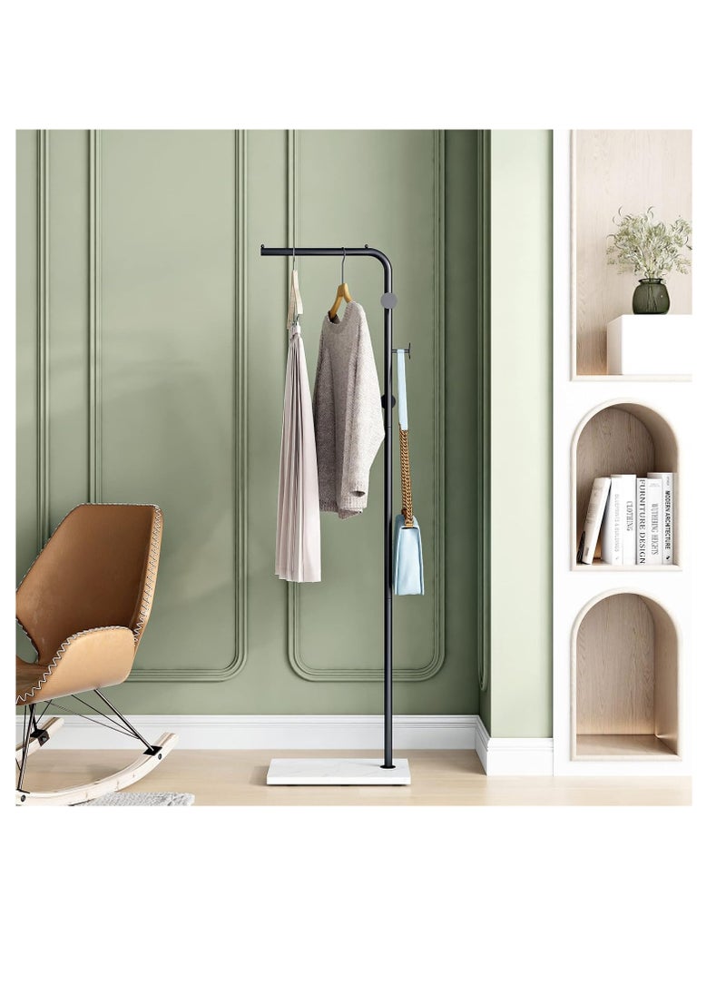 Y&D Coat Rack Freestanding with Natural Marble, 67”Coat Hanger Stand with 3 Hooks Heavy Base Modern Coat Stand for Jackets, Suits, Dress Shirts, Dresses  - Image 3