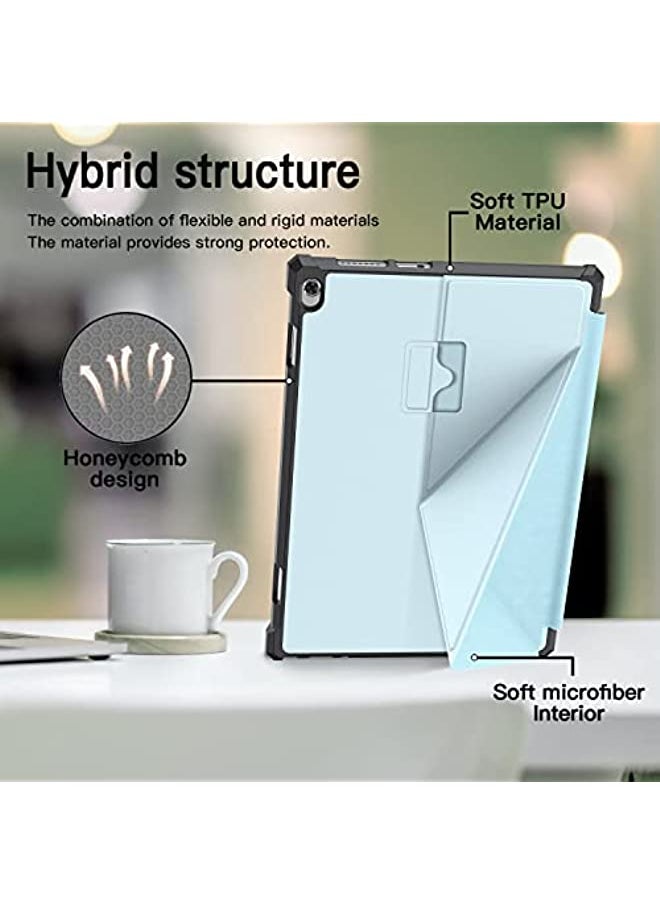 erorex - Case for Lenovo Tab M10 HD TB-X605 / TB-X505 10.1-inch tablet, Multi-Viewing Angles Horizontal and Vertical Angles, Soft TPU Case with Automatic Wake/ Sleep function (Sky Blue) - Image 1