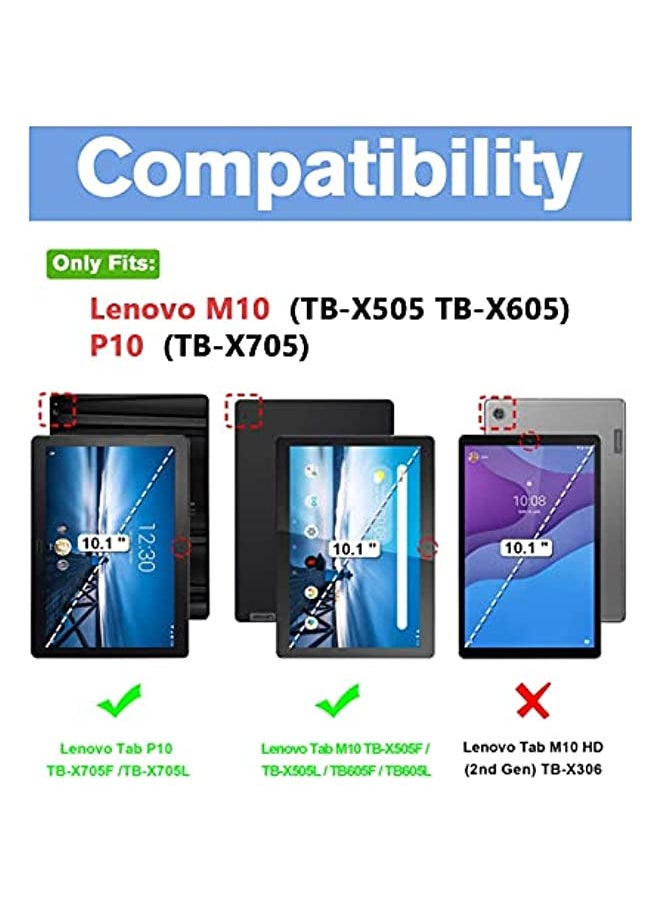 erorex - Case for Lenovo Tab M10 HD TB-X605 / TB-X505 10.1-inch tablet, Multi-Viewing Angles Horizontal and Vertical Angles, Soft TPU Case with Automatic Wake/ Sleep function (Sky Blue) - Image 1