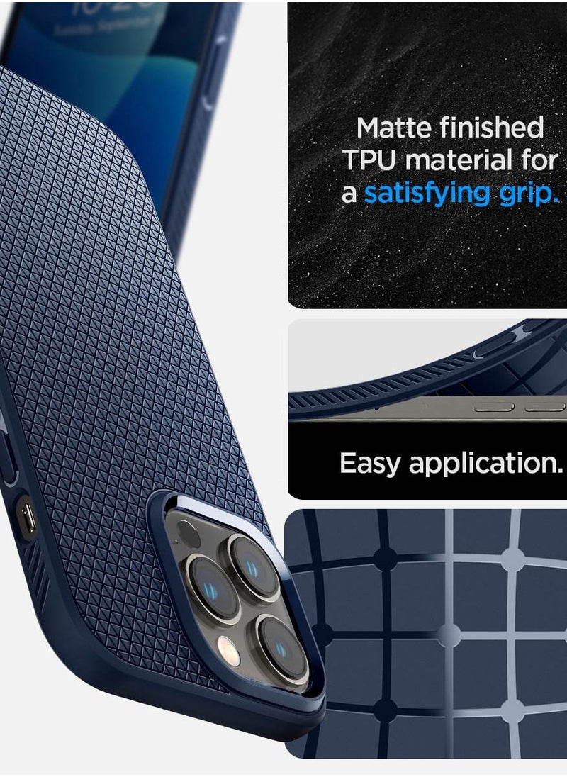 Spigen Liquid Air iPhone 14 Pro Case Cover - Navy Blue  - Image 2