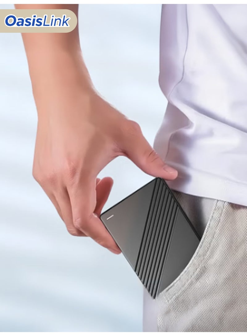 OasisLink External Hard Drive, USB 3.0 Portable SSD, Stable 5Gbps, 2T Portable External Hard Drive, 2.5 Inch Metal Hard Drive for Laptops, Black - Image 4