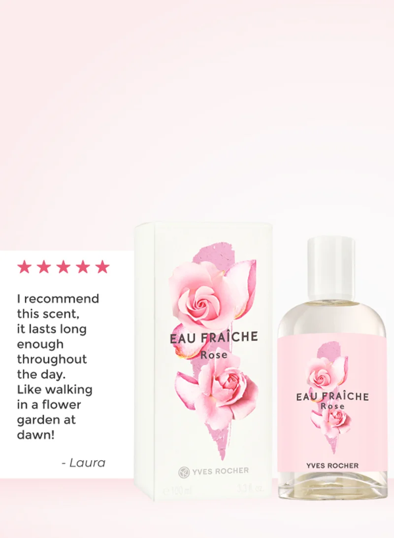 Yves Rocher Eau Fraiche Rose 100Ml Bottle