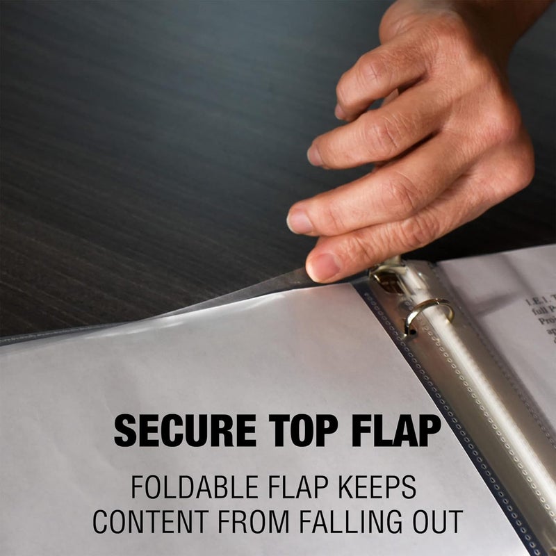 Samsill Sheet Protectors 85x11 Inch Page Protectors for 3 Ring Binder Super Heavy Duty Secure Top Flap Protector Letter Size Top Loading Acid Free 50 Pack - Image 3