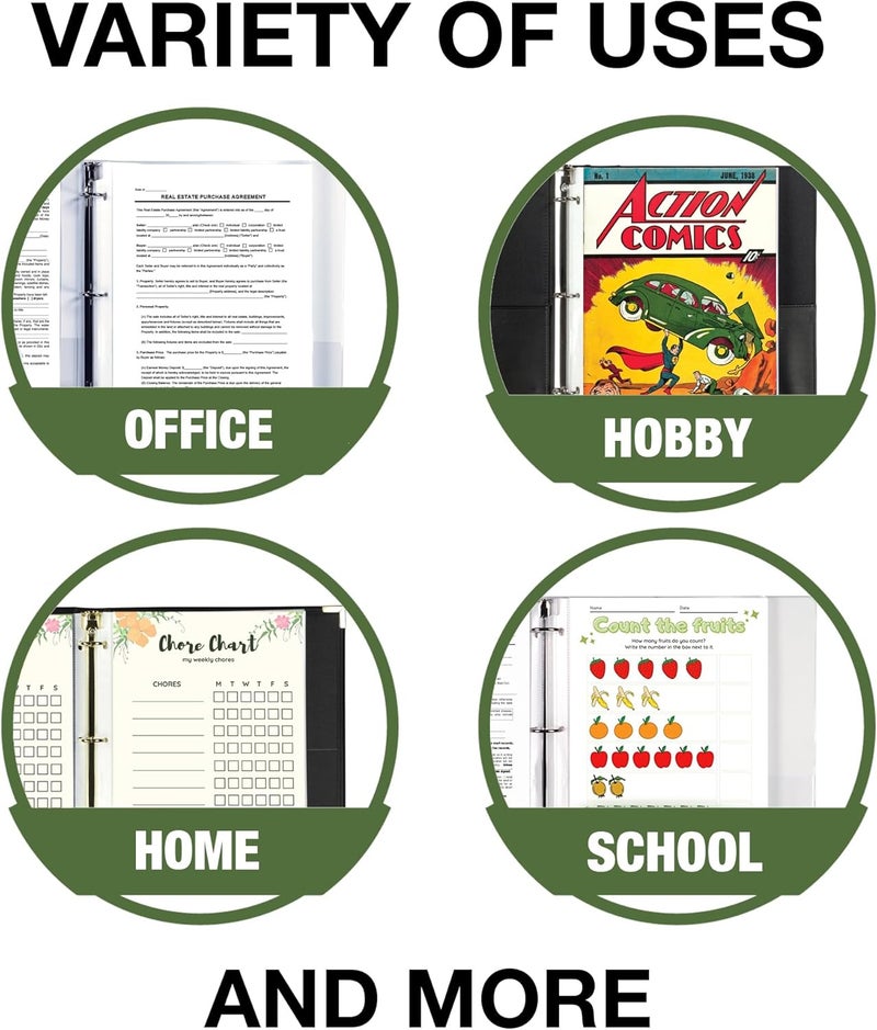 Samsill Sheet Protectors 85x11 Inch Page Protectors for 3 Ring Binder Super Heavy Duty Secure Top Flap Protector Letter Size Top Loading Acid Free 50 Pack - Image 4