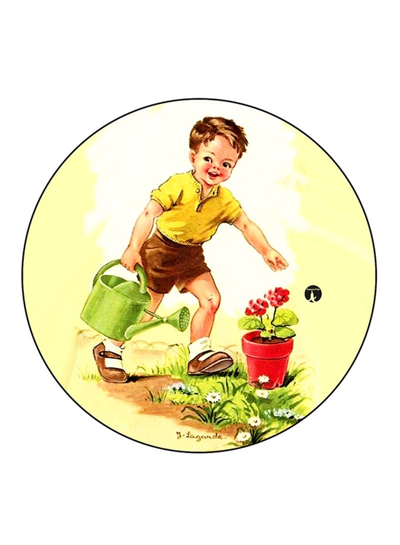 RKN Vintage Art Printed Large Pin Multicolour - Image 1