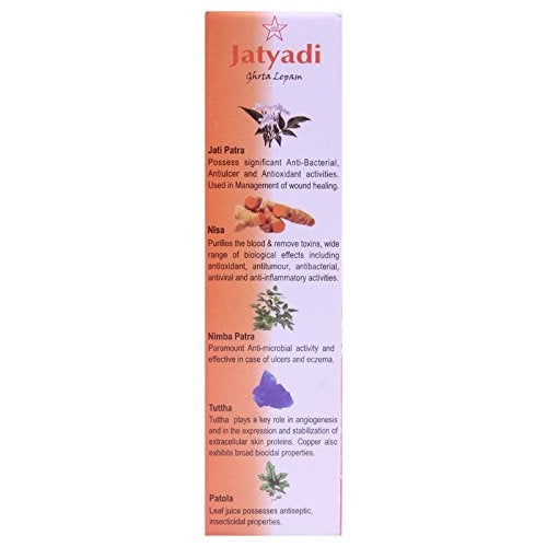SKM Jatyadi Ghrta Lepam Ayurvedic Antiseptic Cream (Pack of 3) - Image 2
