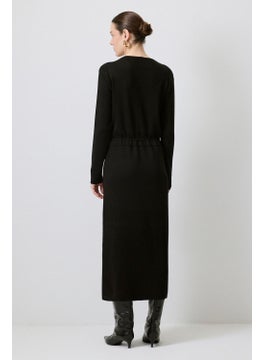 Touche Gold Buttoned Knit Dress  - Image 4