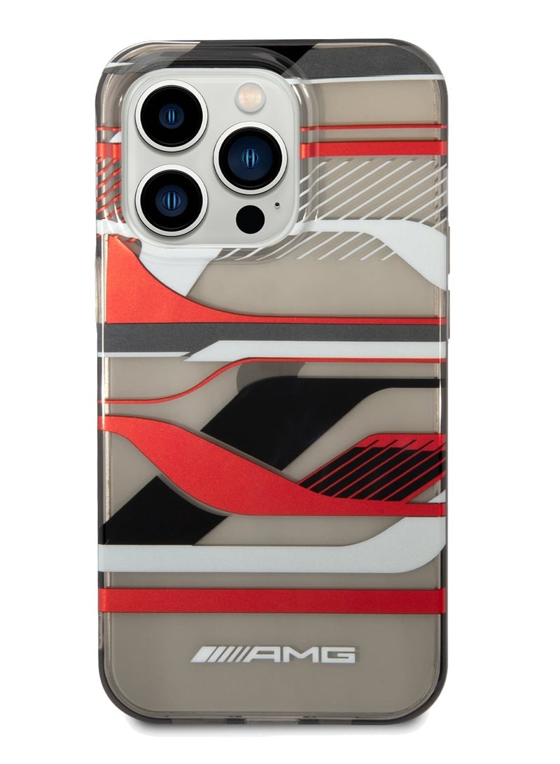 AMG Transparent PC/TPU Case With Expressive Graphic Design For iPhone 14 Pro - Black - Image 2